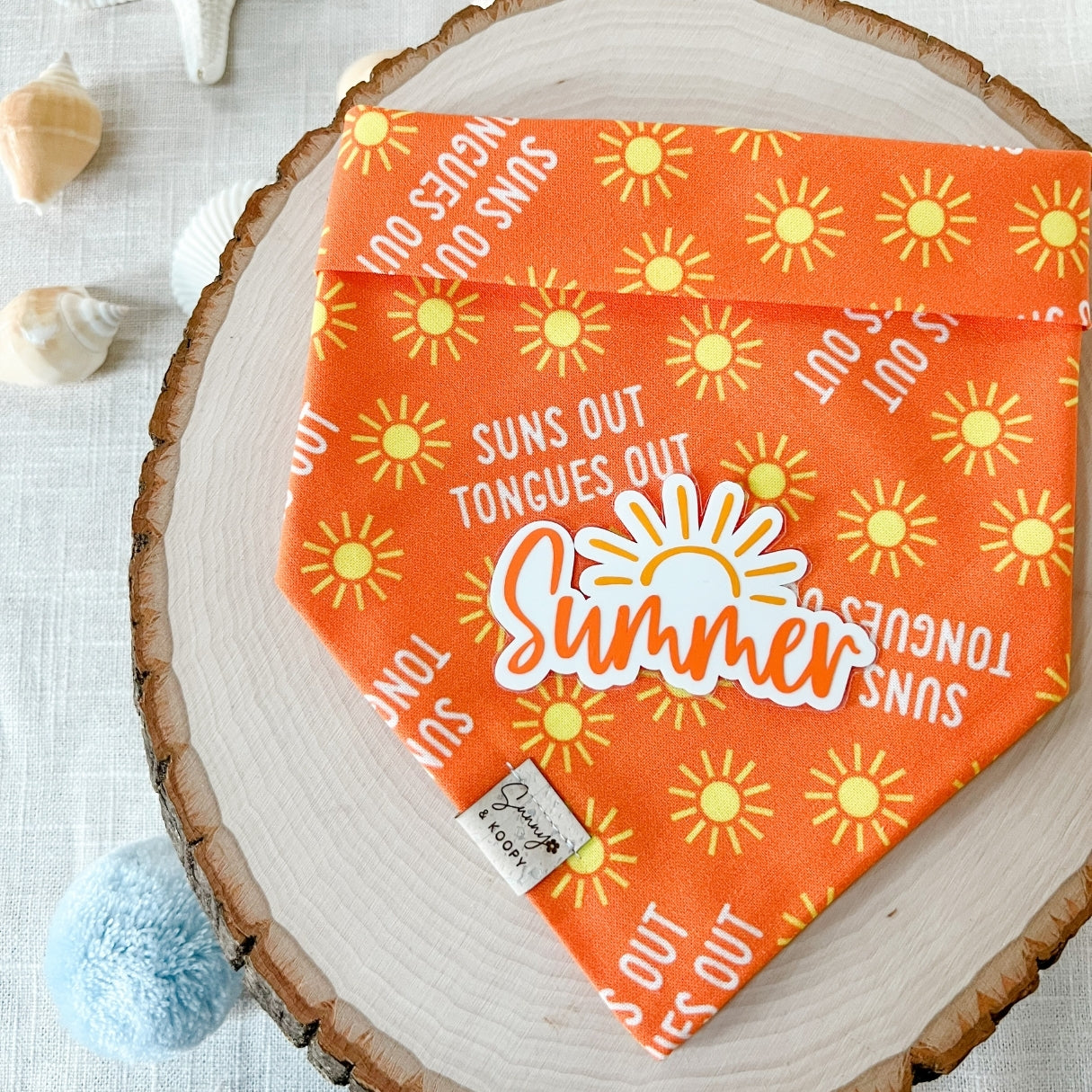 Suns Out Orange Dog Bandana
