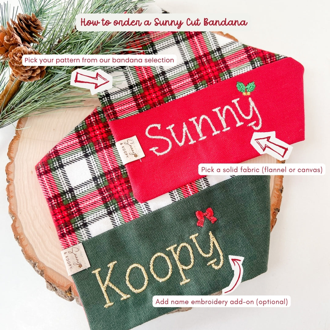 The Sunny Cut - Xmas Edition Dog Bandana