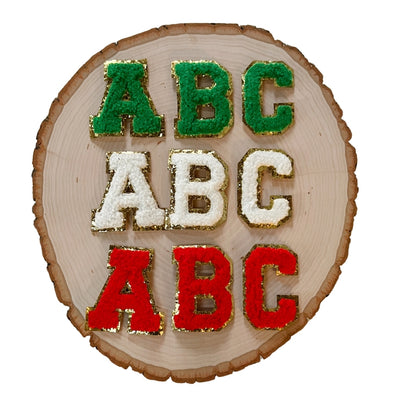 Christmas Chenille Letter Patches