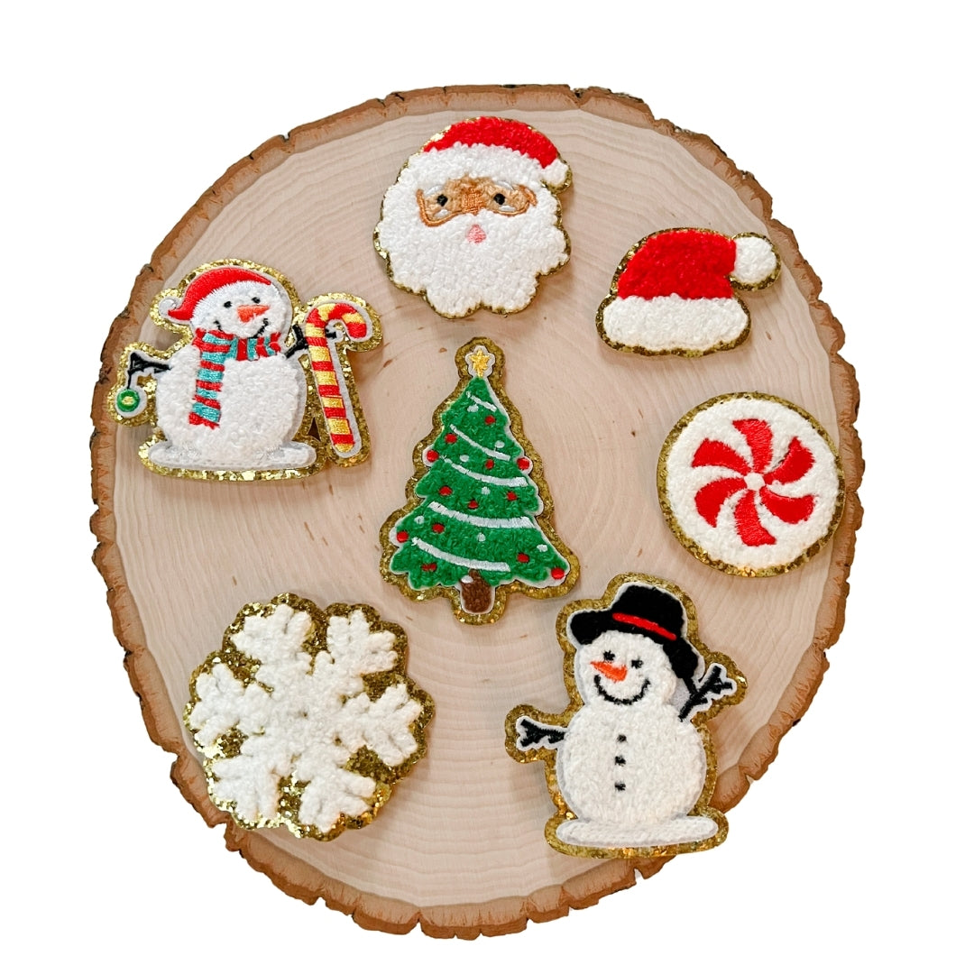 Christmas Chenille Iron On Patches