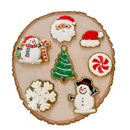 Christmas Chenille Iron On Patches
