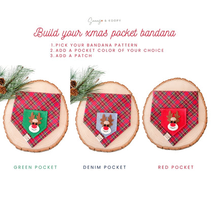 Xmas Pocket Dog Bandana Add On