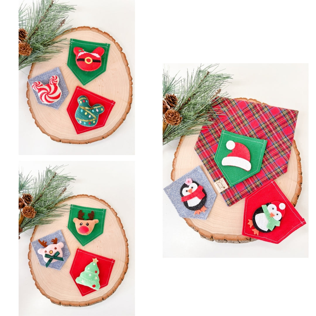 Xmas Pocket Dog Bandana Add On