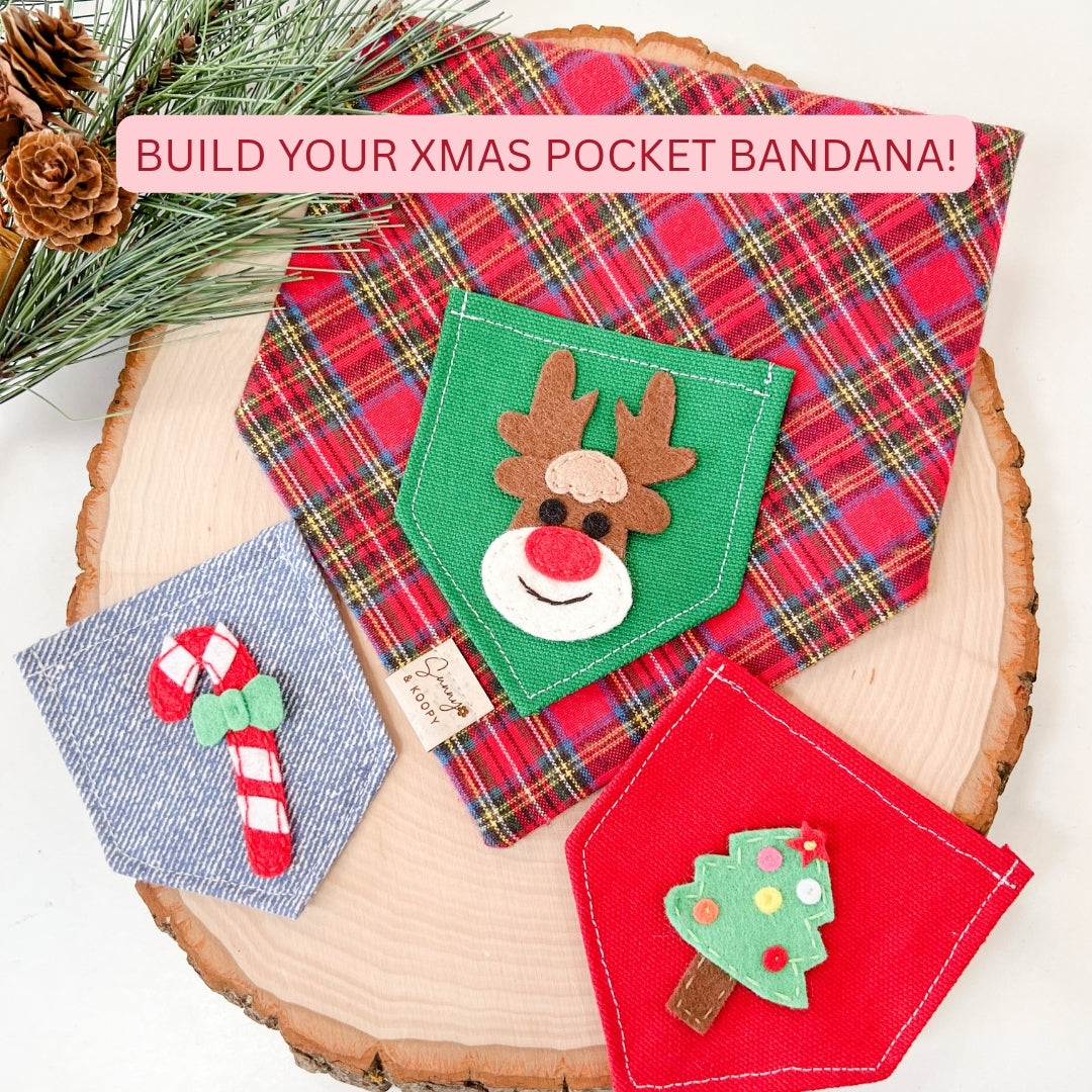 Xmas Pocket Dog Bandana Add On